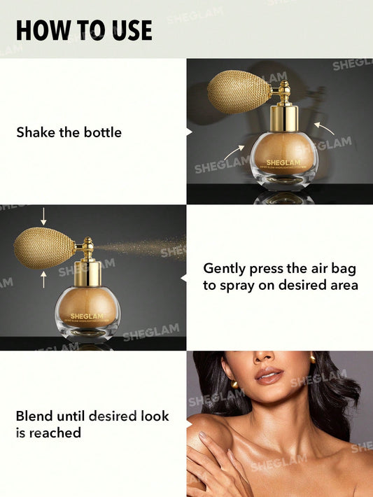 Sheglam Go Go Glow Highlighting Body Mist Rose Cosmetics