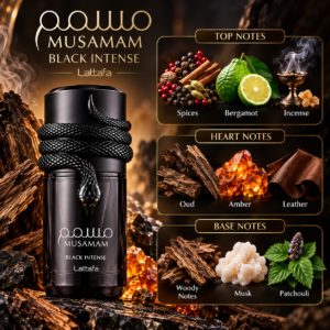 Musamam Black Intense Lattafa Tester Perfume – 100ml